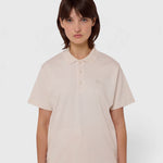 Le Ty-shirt W beige coton, T-shirt unisexe col polo en coton biologique – vue 1