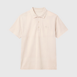 Le Ty-shirt W beige coton, T-shirt unisexe col polo en coton biologique – vue 5