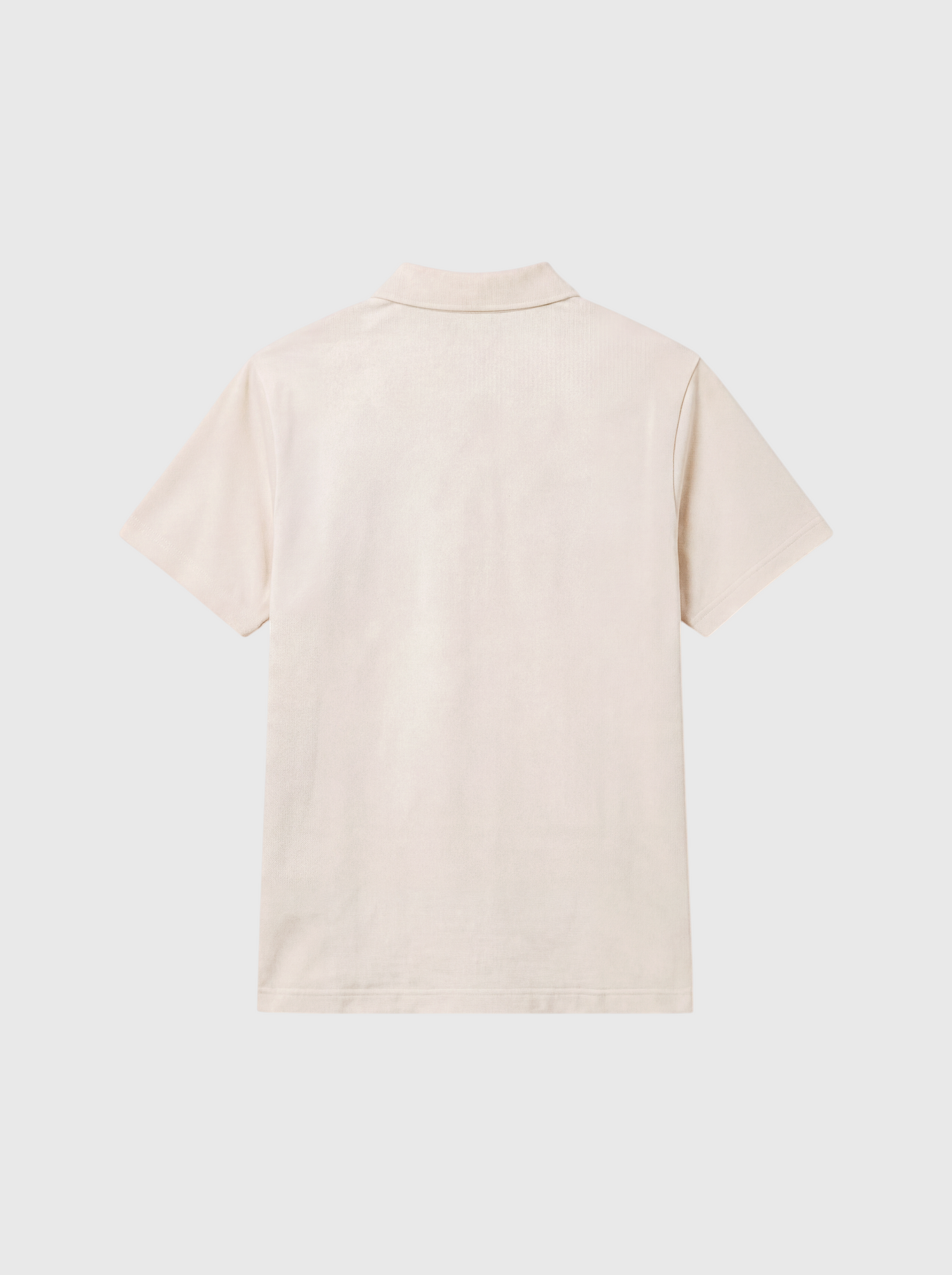 Le Ty-shirt W beige coton, T-shirt unisexe col polo en coton biologique – vue 6