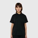 Le Ty-shirt W bleu nuit, T-shirt unisexe col polo en coton biologique – vue 2