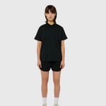 Le Ty-shirt W bleu nuit, T-shirt unisexe col polo en coton biologique – vue 3
