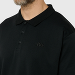 Le Ty-shirt W bleu nuit, T-shirt unisexe col polo en coton biologique – vue 4