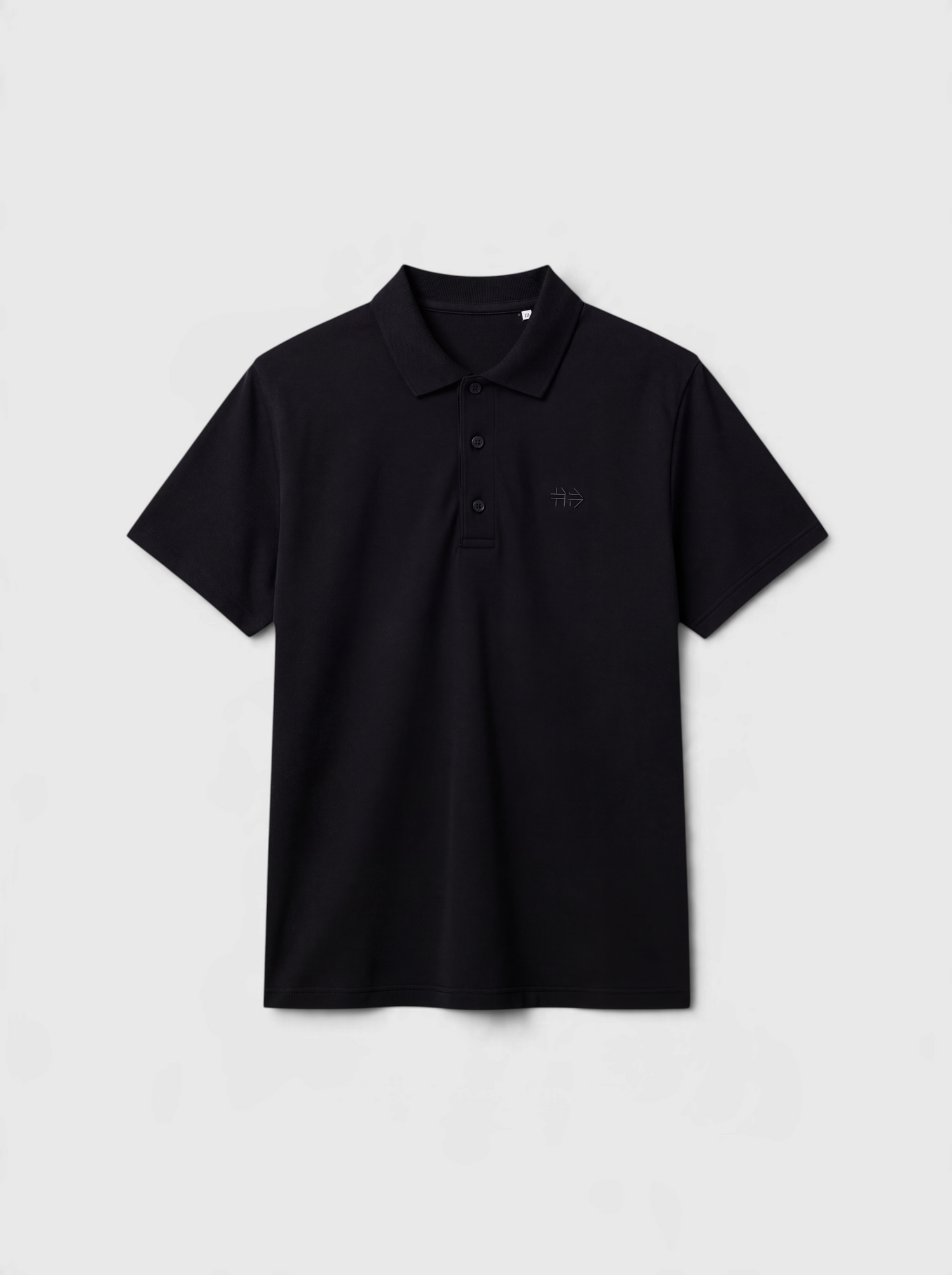 Le Ty-shirt W bleu nuit, T-shirt unisexe col polo en coton biologique – vue 8