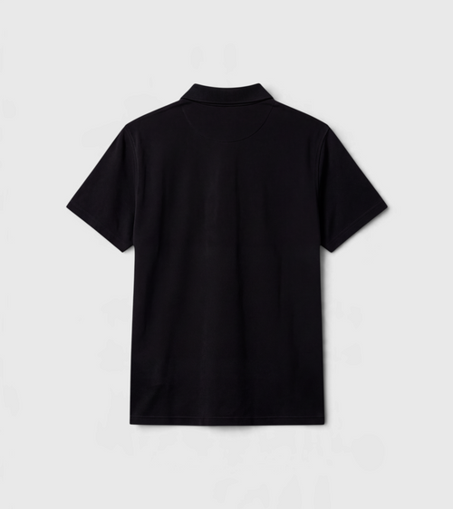 Le Ty-shirt W bleu nuit, T-shirt unisexe col polo en coton biologique – vue 9