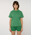 Le Ty-shirt W vert émeraude, T-shirt unisexe col polo en coton biologique – vue 1