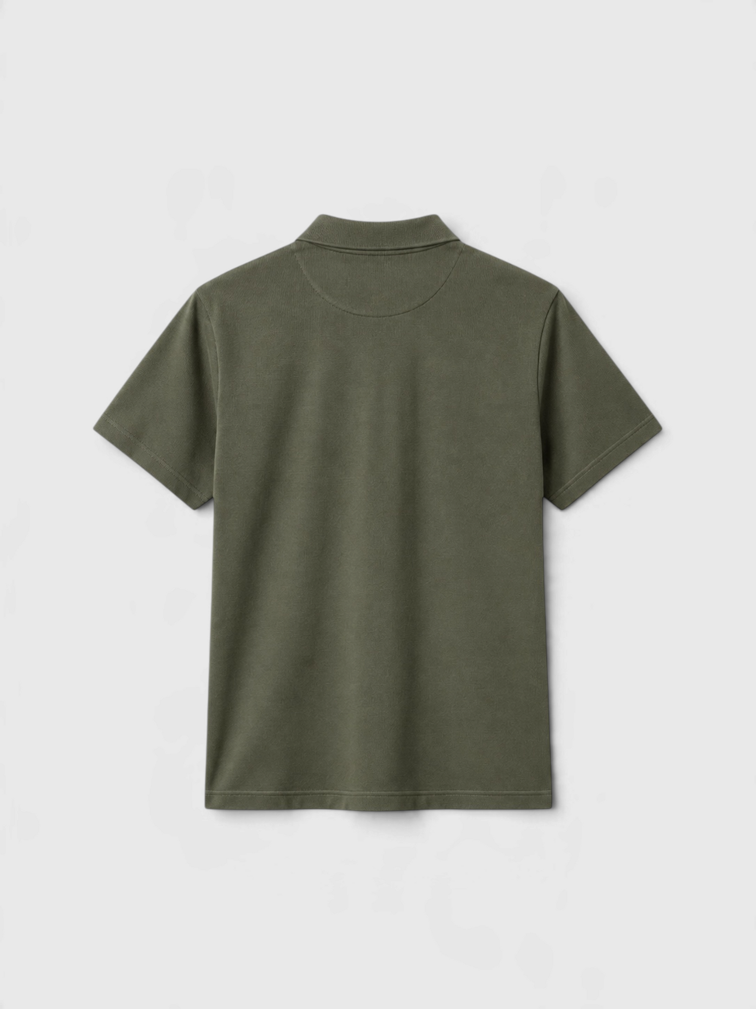 Le Ty-shirt W vert kaki, T-shirt unisexe col polo en coton biologique – vue 7