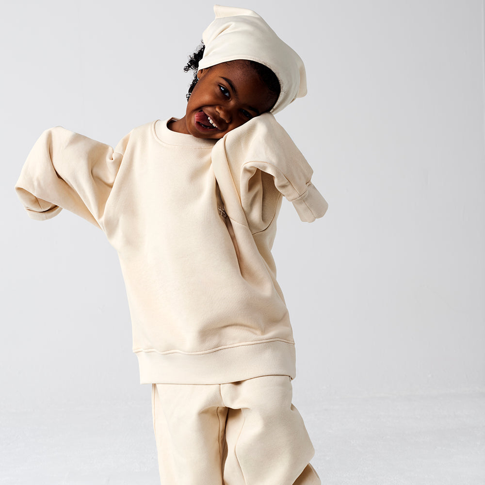 sweat enfant beige
