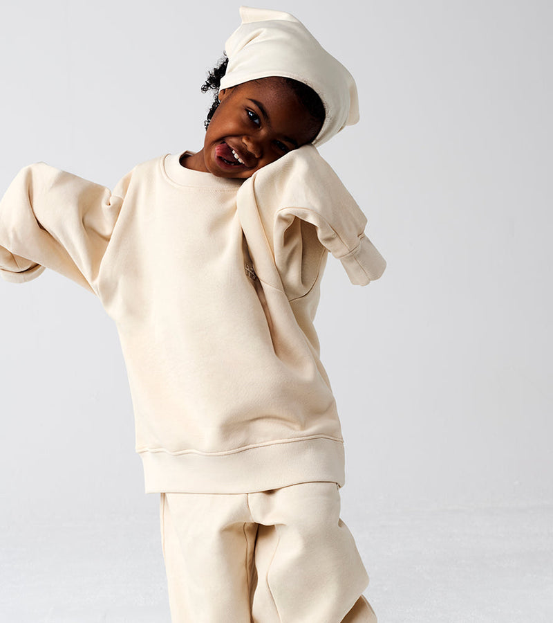 sweat enfant beige