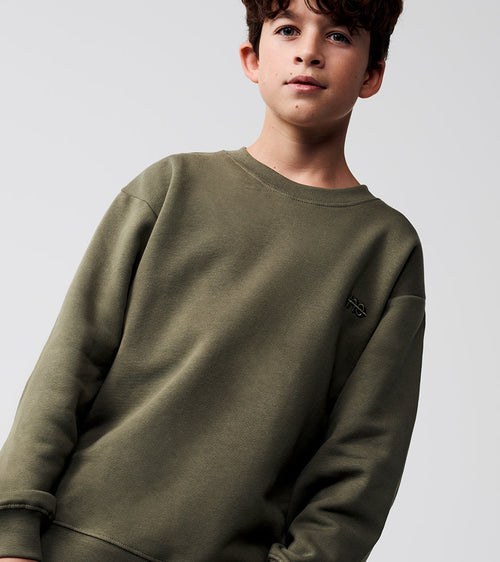 sweat enfant vert kaki