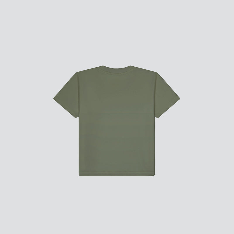 t-shirt enfant vert kaki matchy parent