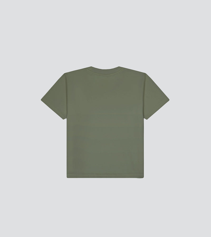 t-shirt enfant vert kaki matchy parent