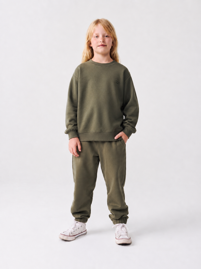 Sweaty + Flowy enfant - vert kaki