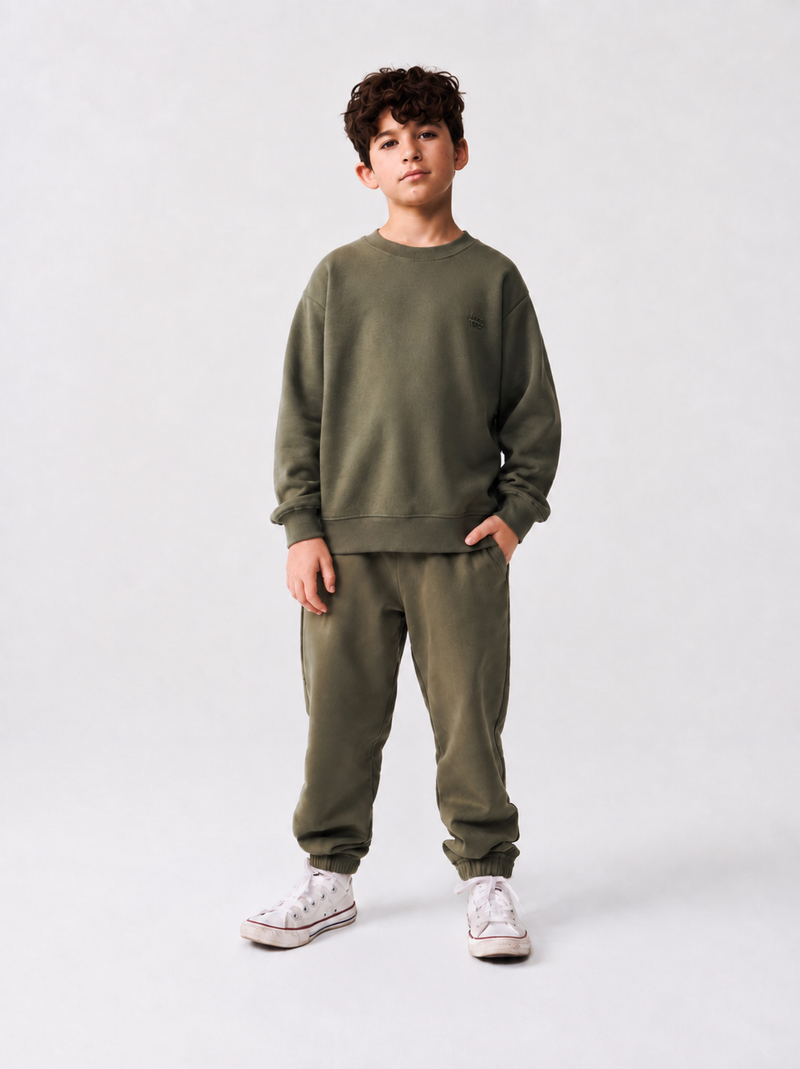 Sweaty + Flowy enfant - vert kaki